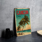Retro Cancun Tulum Travel Poster Tin Sign – Vintage Metal Wall Decor for Beach House, Bar, or Man Cave — photo 4