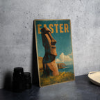Retro Easter Island Travel Poster Tin Sign – Vintage Metal Wall Art Decor for Home, Bar, Garage, or Man Cave — photo 4