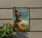Retro Easter Island Travel Poster Tin Sign – Vintage Metal Wall Art Decor for Home, Bar, Garage, or Man Cave — photo 5