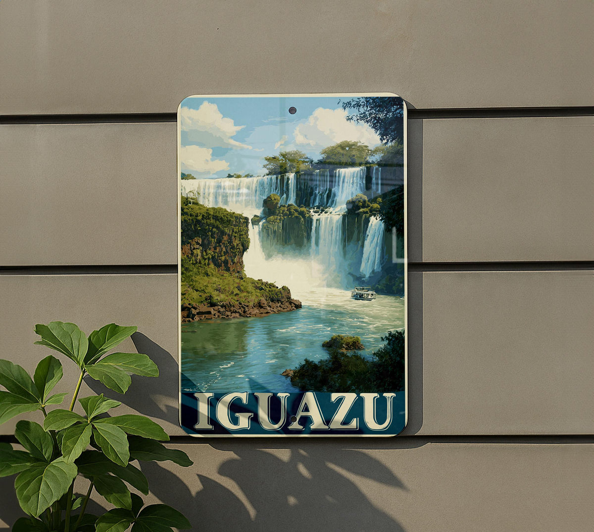Retro Iguazu Falls Travel Poster Style Metal Tin Sign – Vintage Wall Decor for Home, Bar, Man Cave, or Office — photo 5