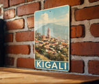Kigali Travel Poster Style Retro Tin Sign – Vintage Rwanda Wall Art, Metal Decor for Home, Office, or Bar — photo 1