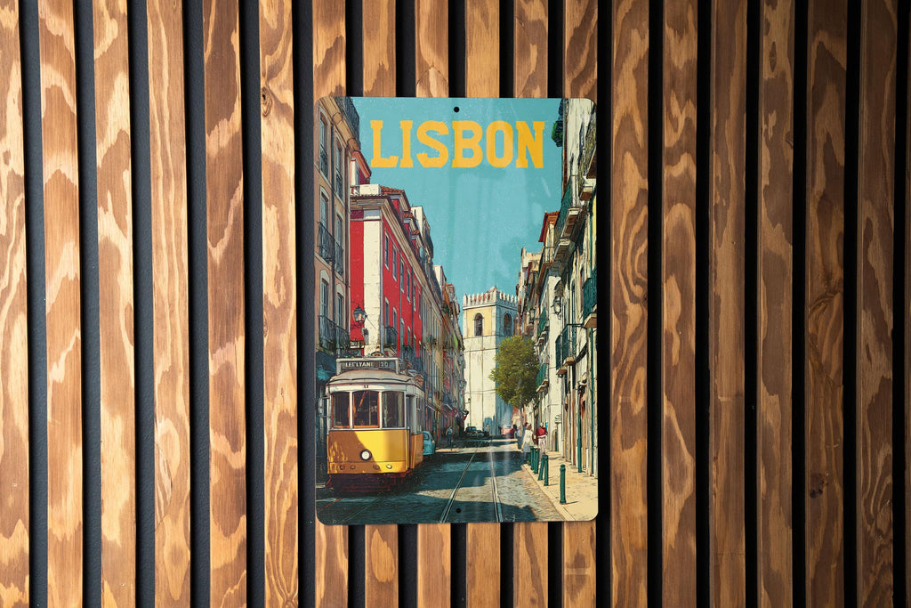 Lisbon Alfama Retro Travel Poster Tin Sign – Vintage Metal Wall Art Decor for Home, Bar, or Kitchen — photo 2