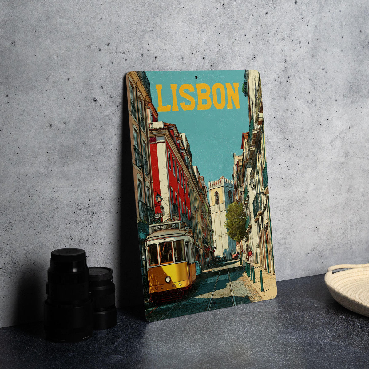 Lisbon Alfama Retro Travel Poster Tin Sign – Vintage Metal Wall Art Decor for Home, Bar, or Kitchen — photo 4