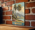 Retro Maui Travel Poster Tin Sign – Vintage Hawaii Wall Art, Metal Beach Decor, Island Souvenir for Home or Bar — photo 1