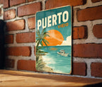 Puerto Viejo Retro Travel Poster Tin Sign – Vintage Style Puerto Rico Metal Wall Art for Home or Bar Decor — photo 2