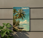 Retro Tahiti Travel Poster Metal Sign – Vintage Island Wall Decor, Tropical Beach Tin Art for Home or Bar — photo 5