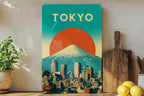 Retro Tokyo Travel Poster Metal Sign – Vintage Japan Wall Decor, Tin Plaque for Home, Bar, or Office, Japanese Street Art — photo 1