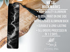 Artistic Metal Bookmark – Anvil Spark Chalkboard Sketch Design, Detailed Industrial Illustration Gift for Readers — photo 4