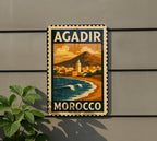 Agadir Morocco Stamp Style Metal Sign – Vintage Travel Wall Art,  Rustic Home Decor, Moroccan Souvenir Plaque — photo 5