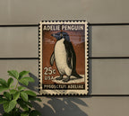 Adelie Penguin Stamp Art Metal Sign – Vintage Wall Decor, Arctic Wildlife Home Accent, Rustic Tin Poster — photo 5