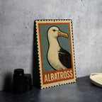 Albatross Stamp Style Wall Art – Vintage Metal Sign for Home, Garage, Bar, or Coastal Decor — photo 4