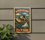 Baffin Island Canada Stamp Art Metal Sign – Vintage Wall Decor, Rustic Canadian Travel Poster Style Plaque — photo 5