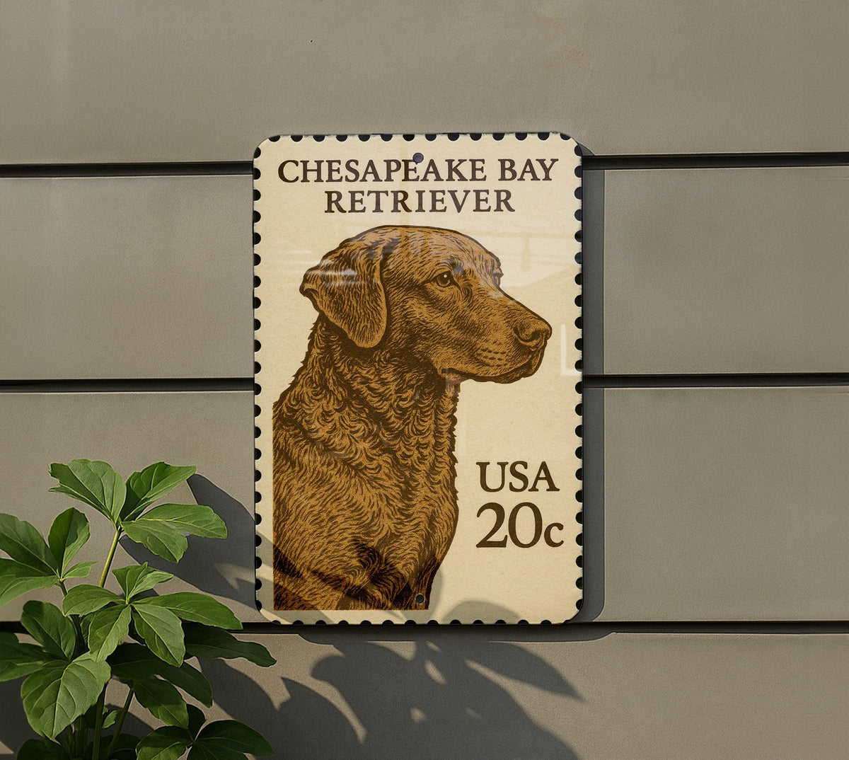 Chesapeake Bay Retriever Metal Sign – Rustic Dog Wall Art, Vintage Stamp Style Decor for Cabin, Lodge, or Kennel — photo 5