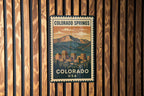 Colorado Springs CO Stamp Art Metal Sign – Vintage-Style Colorado Wall Decor, Rustic Travel Souvenir, State Pride Gift — photo 1