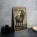 Domestic Goat Metal Sign – Vintage Farmhouse Wall Art, Rustic Stamp Style Decor, Tin Sign for Barn or Country Home — photo 4