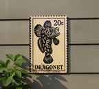 Dragonet Fish Stamp Art Metal Sign –  Vintage Ocean Marine Wall Decor for Beach House or Coastal Bathroom — photo 5