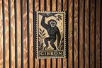 Gibbon  Metal Sign – Vintage Stamp Style Wall Art, Primate Decor, Rustic Jungle Animal Tin Sign for Home or Cabin — photo 3