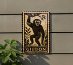 Gibbon  Metal Sign – Vintage Stamp Style Wall Art, Primate Decor, Rustic Jungle Animal Tin Sign for Home or Cabin — photo 5
