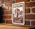 La Palma Spain Metal Sign – Vintage Stamp Style Wall Art, Travel Poster Decor for Home or Office — photo 1