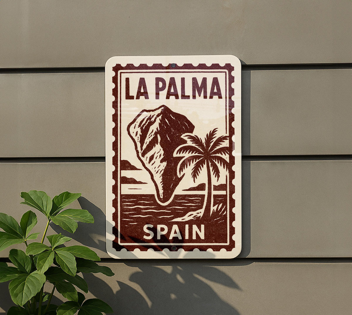 La Palma Spain Metal Sign – Vintage Stamp Style Wall Art, Travel Poster Decor for Home or Office — photo 5