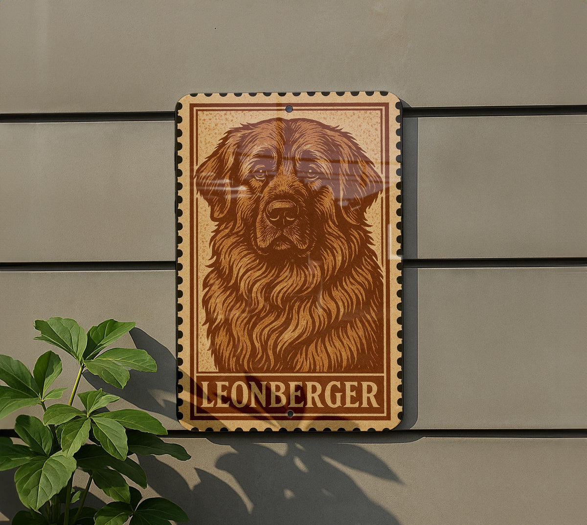 Leonberger Dog Stamp Art Metal Sign – Vintage-Style Wall Decor for Dog Lovers, Rustic Home or Kennel Gift — photo 5