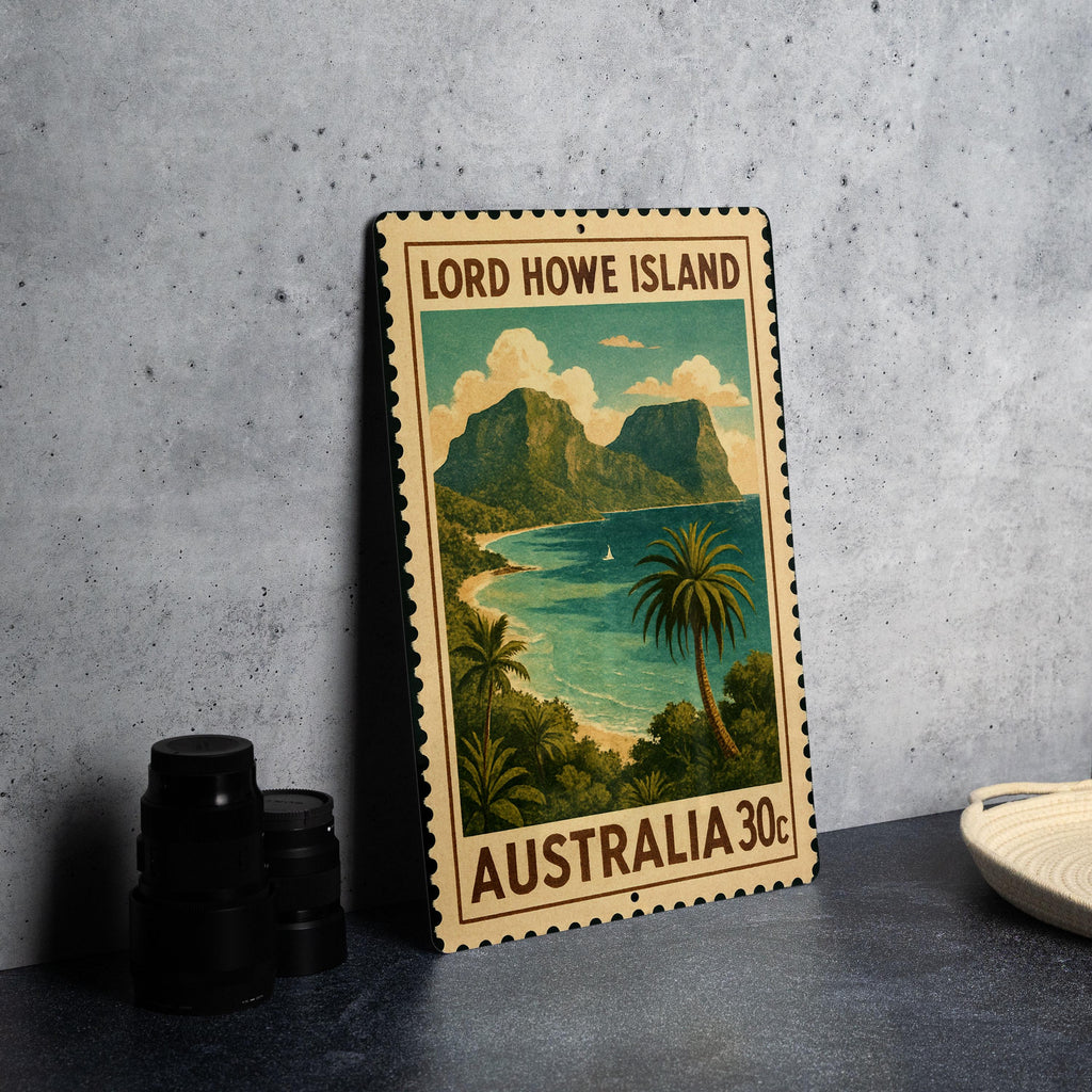 Lord Howe Island Australia Metal Sign – Vintage Travel Stamp Style Wall Art for Home, Office, or Beach House Decor — photo 4