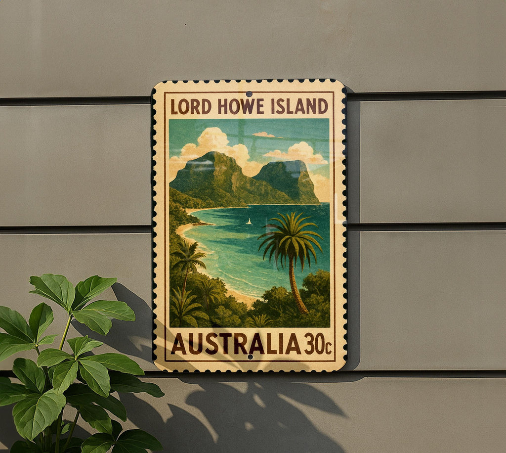Lord Howe Island Australia Metal Sign – Vintage Travel Stamp Style Wall Art for Home, Office, or Beach House Decor — photo 5