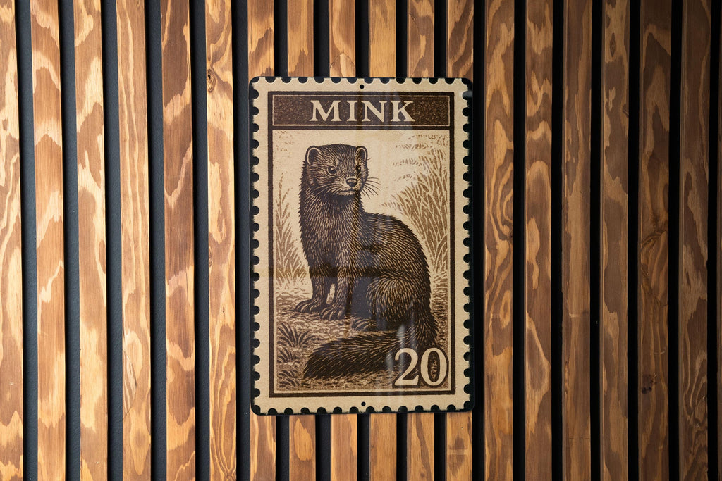 Vintage Mink  Metal Sign – Retro Stamp Style Wall Art for Garage, Bar, Man Cave, Rustic Home Decor — photo 2