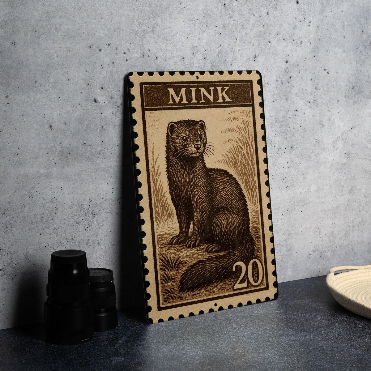 Vintage Mink  Metal Sign – Retro Stamp Style Wall Art for Garage, Bar, Man Cave, Rustic Home Decor — photo 4