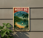 Nosy Be Madagascar Metal Sign – Vintage Travel Stamp Style Wall Art, Tropical Island Decor, Aluminum Plaque — photo 5