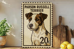Parson Russell Terrier Dog Metal Sign – Vintage Stamp Style Wall Art for Home, Farmhouse, Porch or Dog Lover Gift — photo 2