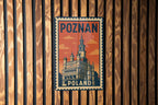Poznan Poland Stamp Style Wall Art – Vintage Travel Metal Sign for Home Decor or Gift — photo 2