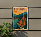 Rishikesh India Stamp Style Art Metal Sign – Vintage Travel Poster Decor, Wall Art for Home or Office — photo 5