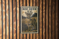 Roe Deer Stamp Style Metal Sign – Rustic Wildlife Wall Art for Cabin, Lodge, or Nature Decor — photo 1