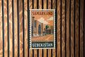Samarkand Uzbekistan Metal Wall Art – Vintage Stamp Style Travel Sign, Rustic Home Decor Gift — photo 1