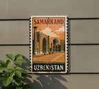 Samarkand Uzbekistan Metal Wall Art – Vintage Stamp Style Travel Sign, Rustic Home Decor Gift — photo 5