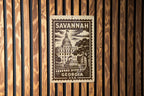 Savannah Georgia Metal Sign – Vintage Stamp Style Wall Art, Rustic Home Decor, Southern USA Travel Souvenir Gift — photo 3