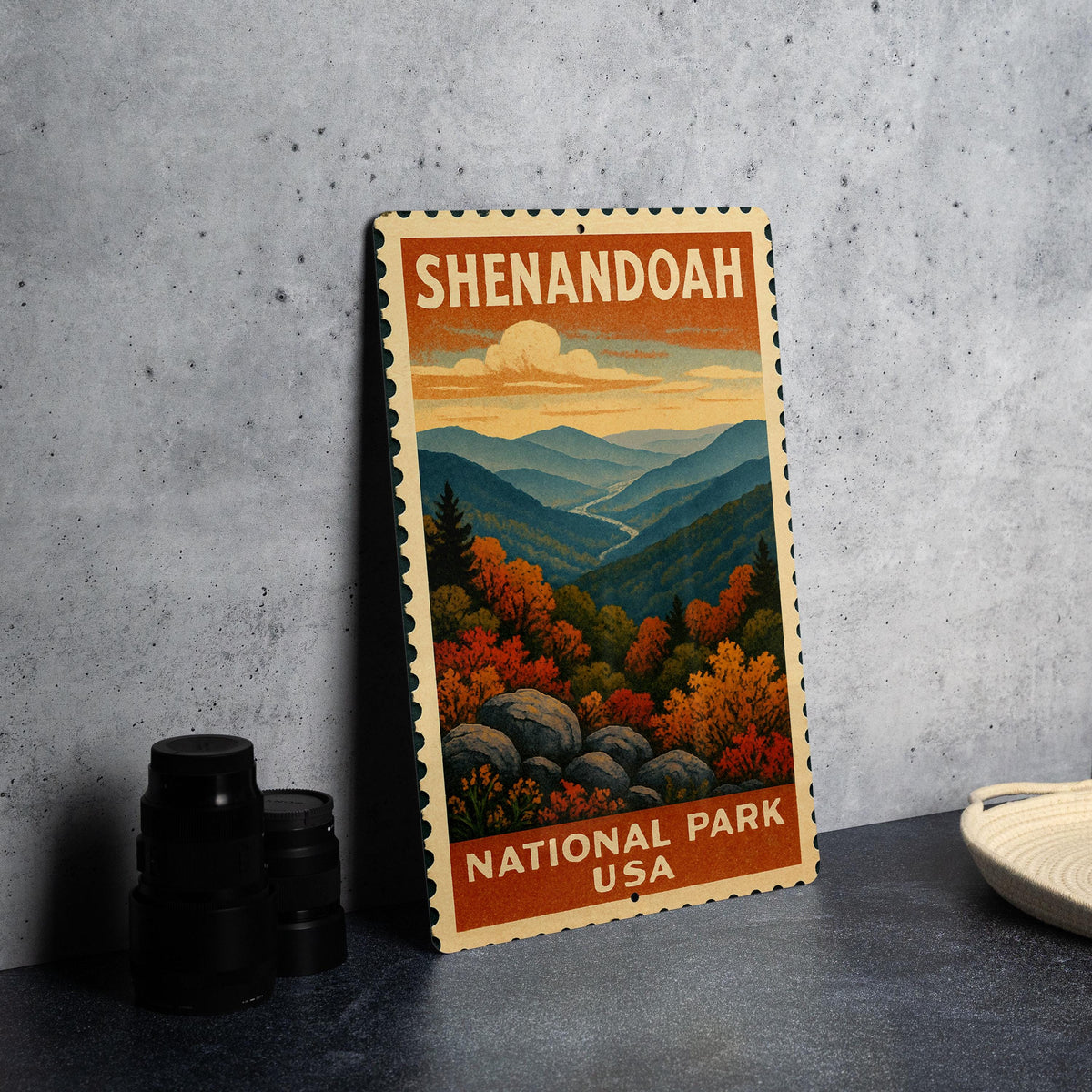 Shenandoah National Park Metal Sign – Vintage Stamp Style Wall Art, Rustic Outdoor Nature Decor, National Park Souvenir Gift — photo 4