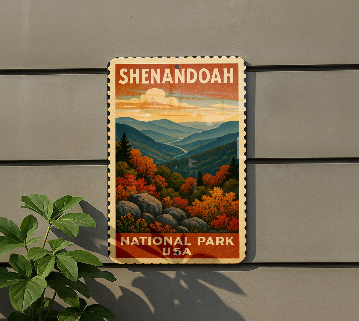 Shenandoah National Park Metal Sign – Vintage Stamp Style Wall Art, Rustic Outdoor Nature Decor, National Park Souvenir Gift — photo 5
