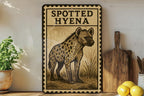 Spotted Hyena Metal Sign – Rustic Safari Wildlife Wall Art, Vintage Animal Decor, Stamp Style Illustration — photo 2