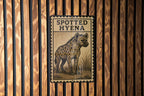 Spotted Hyena Metal Sign – Rustic Safari Wildlife Wall Art, Vintage Animal Decor, Stamp Style Illustration — photo 3