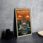 Tallahassee Florida Metal Sign – Vintage Stamp Style Wall Art, Rustic USA City Decor, Retro Travel Souvenir Plaque — photo 4
