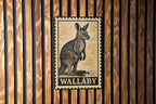 Wallaby Stamp Style Metal Sign – Vintage Wall Art for Home, Rustic Animal Decor, Australian Wildlife Poster — photo 3