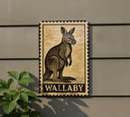 Wallaby Stamp Style Metal Sign – Vintage Wall Art for Home, Rustic Animal Decor, Australian Wildlife Poster — photo 5