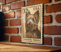 Yorkshire Terrier Metal Sign – Vintage Stamp Style Dog Wall Art for Home, Porch, Kennel, Rustic Pet Decor Gift — photo 1