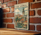 Český Krumlov Czech Republic Metal Sign – Vintage Travel Stamp Style Wall Art, European City Decor for Home or Office — photo 1