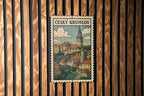 Český Krumlov Czech Republic Metal Sign – Vintage Travel Stamp Style Wall Art, European City Decor for Home or Office — photo 3