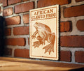 African Clawed Frog Metal Sign – Vintage Stamp Style Wall Art, Amphibian Decor, Retro Vertical Tin Sign for Home or Garden — photo 1