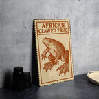 African Clawed Frog Metal Sign – Vintage Stamp Style Wall Art, Amphibian Decor, Retro Vertical Tin Sign for Home or Garden — photo 4