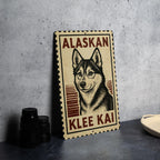 Alaskan Klee Kai Dog Metal Sign – Vintage Stamp Style Wall Art, Rustic Vertical Pet Decor, Gift for Dog Lovers — photo 4